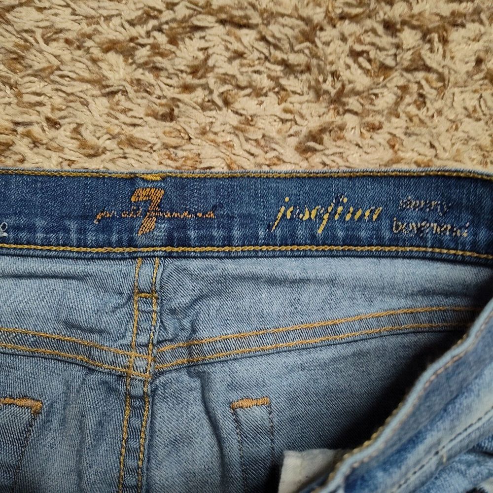 7 For All Mankind Josefina Skinny Boyfriend Women Sz 24 Stretch Jeans - Picture 3 of 12